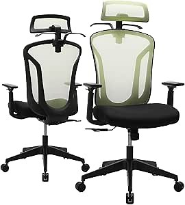 MCQ Ergonomics Home High Back Office Chair, Green