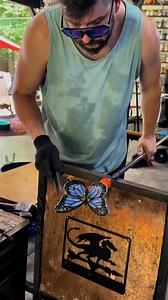 Final look on a glass butterfly! Whatcha think?! #butterfly #art | Garmezy Glass