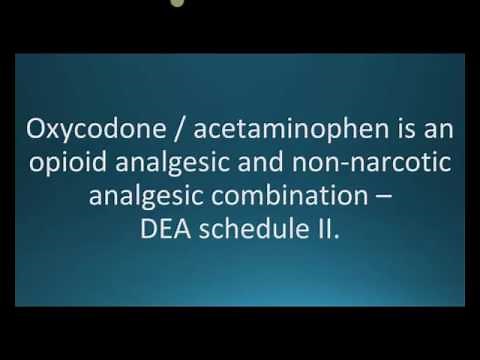 How to pronounce oxycodone acetaminophen (Percocet) (Memorizing Pharmacology Flashcard)