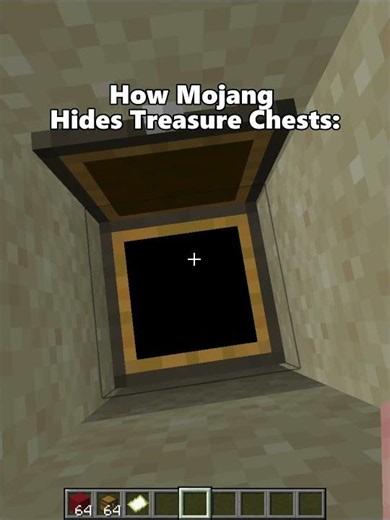 😱HOW MOJANG HIDES TREASURE CHESTS #minecraft #shorts