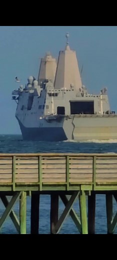 1.2K views · 22 shares | Chesapeake Bay, VA: USS Arlington (LPD 24), a San Antonio-class amphibious transport dock #liberty #shipping #ship #epic #flyover #boating #rough #shipspotting #lifeatsea #shipspotter #chesapeake #Virginia #ohshit #Close #OMG #huge #badass | Richard LeBel | Facebook