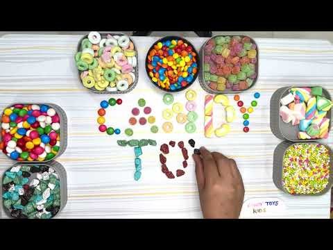 ASMR Candy Art - Lots of Candies