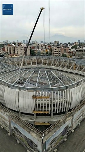 Modern Football Stadium with Retractable Roof — Mexico City - World Cup