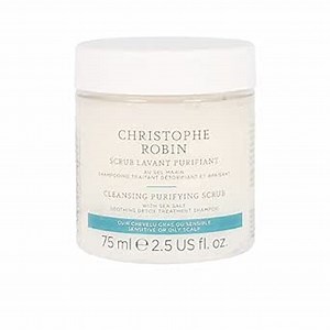 Christophe Robin Cleansing Purifying Scrub With Sea Salt for Oily and Itchy Scalp Detox Travel Size 2.5 fl. oz