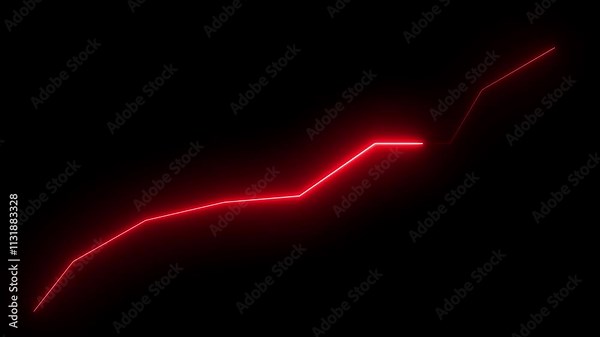 Animated Financial Growth Graph. Illustration of incredible financial growth, a stock market boom or an impressive increase of business sales. Stock market and success business concept.