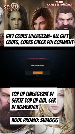 Gift Code Lineage2M 2025 ! All Gift Code Lineage2M #lineage2m #sumokronchannel