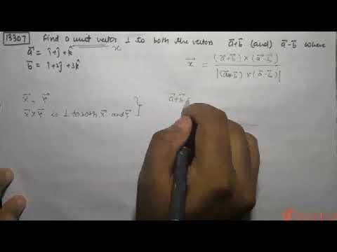 Find a unit vector perpendicular to both of the vectors vec a+ vec b\\nand vec a- vec b\\nwhere ...