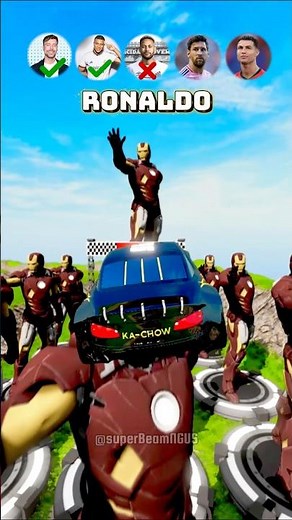Black Car vs Iron Man Challenge! Who Will Win? 🚗💥 | BeamNG.drive