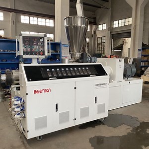 [Hot Item] PVC Rain Gutter Extruder Equipment/Plastic PVC Pipe Extruder/Double Screw Extruder