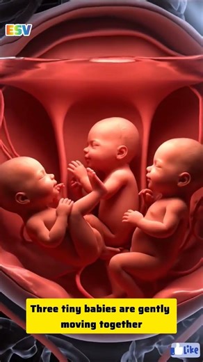 Peaceful Movements of Triplets Inside the Womb | 3D Medical Animation#science