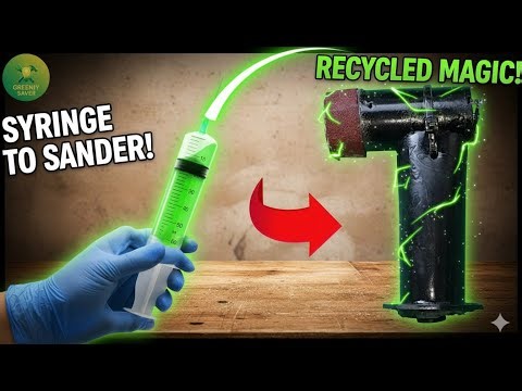 How to Make a Mini Sander From a Syringe | Recycled DIY Tool! Powerful Electric Sander