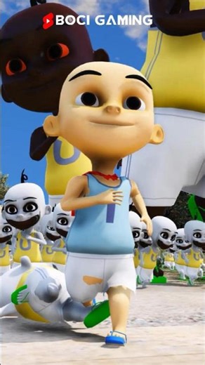 Kaburrr!! Dikejar Gerombolan Raksasa Hantu Upin Hitam 😱🤣 #shorts