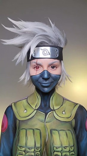 🍥 I had to #fakebody #bodyart #Kakashi