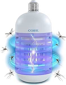 COBY Indoor Bug Zapper Bulb 5W, 1100V, Covers 500 Sq Ft,White,CBZ5J6