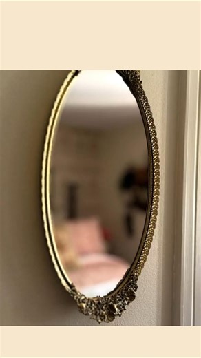 1960s Tray to ANTIQUE BRASS MIRROR! ✨ | Hollywood Regency Hack