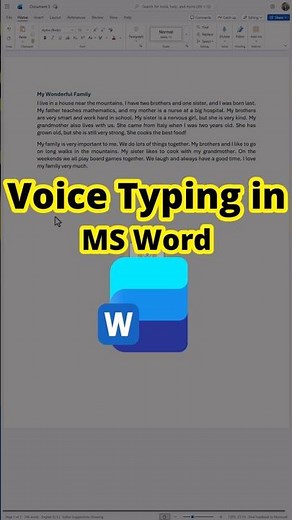 Voice Typing in MS Word | Talk and Type Automatically Using Dictate