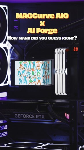 Thermaltake Technology on Instagram: "MAGCurve x AI Forge brings a new way to express your vibe. Type in your lyrics, let AI Forge turn words into images, and watch your ideas come alive on the curved LCD display. Visualize your favorite song, transforming your AIO into part of your creative space. 🤘Check out more: https://reurl.cc/6bbEyy #Thermaltake #MAGCurve #AIO #CurvedScreen #AIForge #LCDCustomization #LiquidCooling #PCBuild"