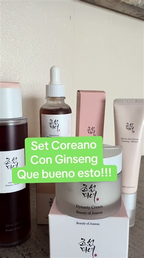 Set Coreano con ginseng #beautyofjoseon #skincaretiktok #glassskin #beauty #beforeandafter