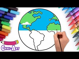 Easy Drawing For kids | Draw Along Earth and Solar Planet 🌍 | Chiki Art 🎨