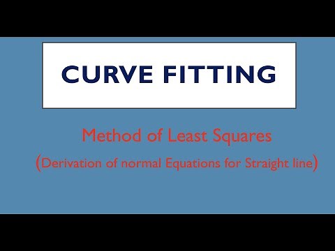 Curve Fitting || Method of least Squares || Fitting of Straight Line