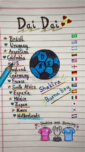 "Dai Dai"⚽️🏆 by Shakira and Burna Boy is the Official FIFA World Cup 2026 Song