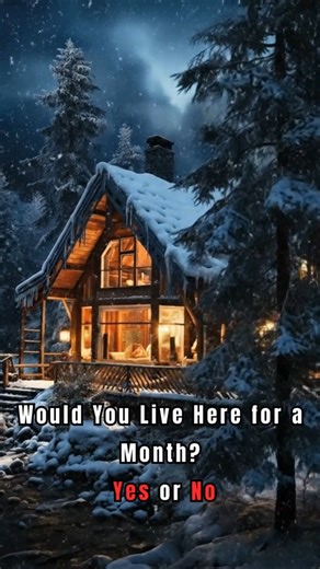 Cozy cabin magic comes alive in this glowing winter cabin, tucked deep in the pines where the world turns silent under fresh snow. Through the wide windows of this snowy cabin, golden firelight dances on the creek, inviting you to slow your breath and soften your heart. Inside, twinkle lights, plush sofas and a crackling stone fireplace create a romantic getaway made for whispered conversations, shared blankets and steaming mugs of cocoa. Imagine ending your day here, listening to the snow fall 