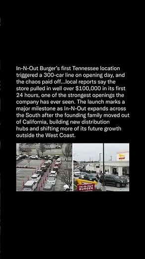 In‑N‑Out’s First Tennessee Store Caused Absolute Chaos… 300 Cars, $100K in a Day