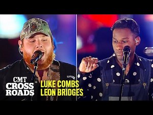 Luke Combs & Leon Bridges Perform 'When It Rains It Pours' | CMT Crossroads