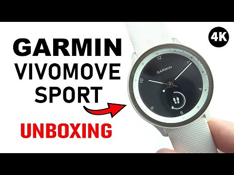 Garmin Vivomove Sport Ivory/Peach Gold Accents Unboxing 4K (010-02566-01)