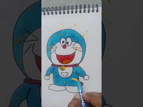Doraemon Cartoon Drawing Step by Step | cartoon drawing and painting #doremon #doremondrawing