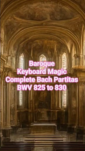 #8 🎹 Baroque Keyboard Magic | Complete Bach Partitas BWV 825 to 830 #クラシック名曲