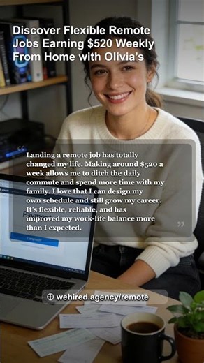 How Olivia Earns $520 Weekly Working Remotely | Flexible Remote Jobs Success Story