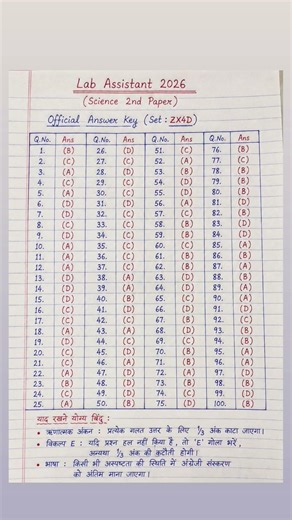 ​🔥 सबसे पहले! Lab Assistant Science Answer Key 2026 | 10 May Solved Paper | Paper 1 & 2 Solutions