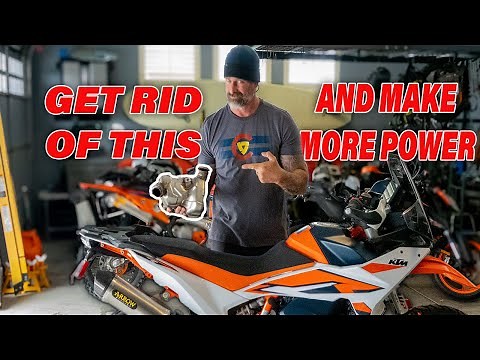 KTM 890 ADVENTURE EXHAUST UPGRADE. Arrow CAT delete and Titanium exhaust install.