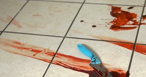 Murder Scene In Kitchen With Knife Blood On Stock Footage SBV-305172498 - Storyblocks