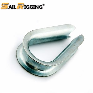 [Hot Item] Galvanized Carbon Steel DIN 6899A Wire Rope Thimble Casting Steel Cable Thimble