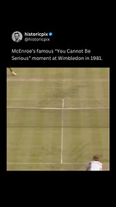 📸 HistoricPix 📸 on Instagram: "John McEnroe’s infamous “You cannot be serious!” outburst at Wimbledon in 1981 became one of the most iconic moments in tennis history. During his first-round match against Tom Gullikson, McEnroe disagreed with a line call that ruled his serve out. Frustrated, he shouted the now-famous phrase at umpire Edward James, igniting a mix of laughter and shock from the crowd. Known for his fiery temper, McEnroe’s antics drew heavy criticism from traditionalists who value