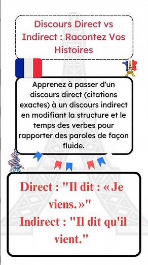 Direct vs. Indirect Speech: Tell Your Stories #learnfrench #easyfrench #learn