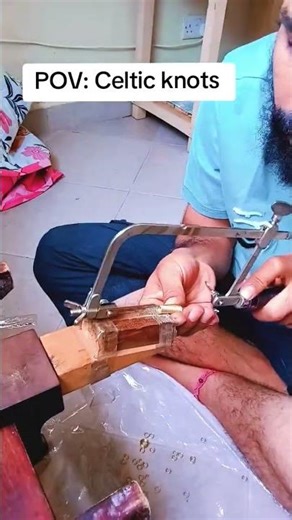 A glimpse into the process of making the celtic knots cross 🧌😶‍🌫️⛓️#celticknots #celticjewelry