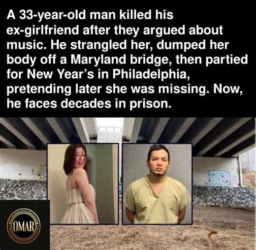 Omar Parker Sr. on Instagram: "🎶 It's heartbreaking to see how a simple argument about music escalated into an unimaginable tragedy. A 33-year-old man tragically took the life of his ex-girlfriend in a violent outburst, leading to devastating consequences. After their altercation, he committed the heinous act of strangling her and disposing of her body off a Maryland bridge, all while pretending she was missing and celebrating New Year’s in Philadelphia. 😢 This chilling case serves as a stark 