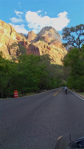 Biking through Zion. #explore #fyp #naturevibes #mountains #Hiking