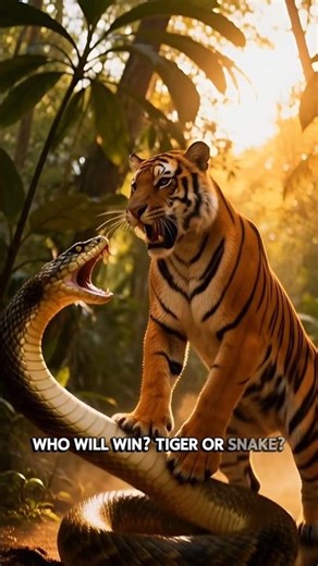 Tiger vs Giant Snake – The Wildest Jungle Fight Ever 🐅🐍