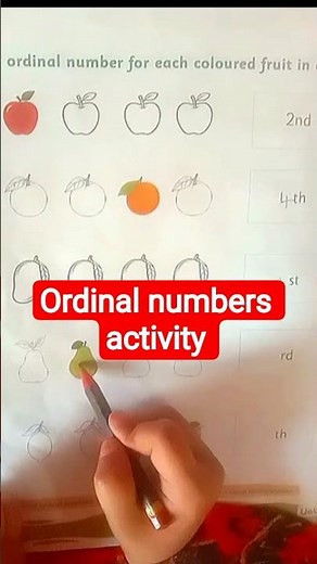 Learn Ordinal Numbers 1st to 5th 🍎 | Fun Fruit Activity for Kids | UKG Learning Short