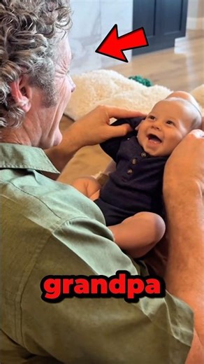 Baby Meeting Grandpa For The First Time