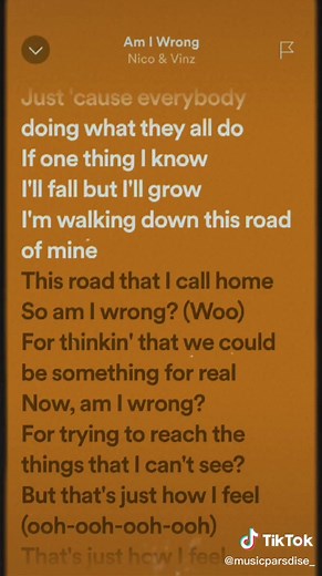 Am I Wrong by Nico & Vinz. #music #lyrics_songs #lyricsvideo #lyricsmusic #spotify