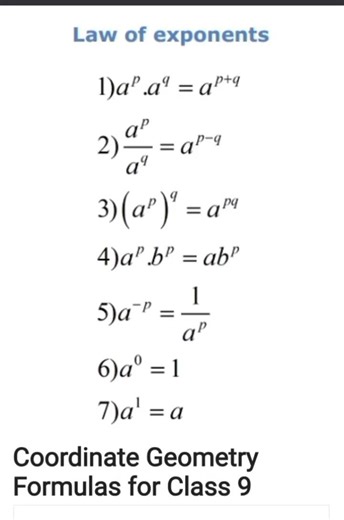 #@.( exponent & power formulas for class 8th and 9th)@