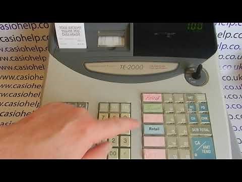 Price Programming Departments Casio TE-100 / TE-2000 / PCR-T100 / PCR-T2000 Cash Registers