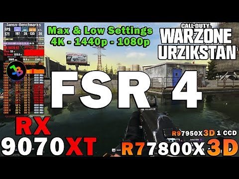 Call of Duty WARZONE FSR 4 | RX 9070 XT | Sim. R7 7800X3D | 4K - 1440p - 1080p | Max & Low Settings