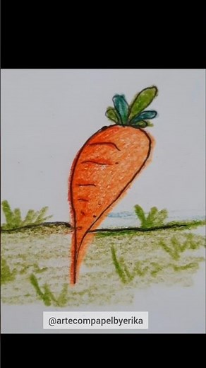 Como desenhar uma CENOURA à partir do número 2 / Desenho de PLANTAS / How to draw a CARROT easy diy