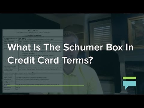 What Is The Schumer Box In The Credit Card Terms? - Credit Card Insider